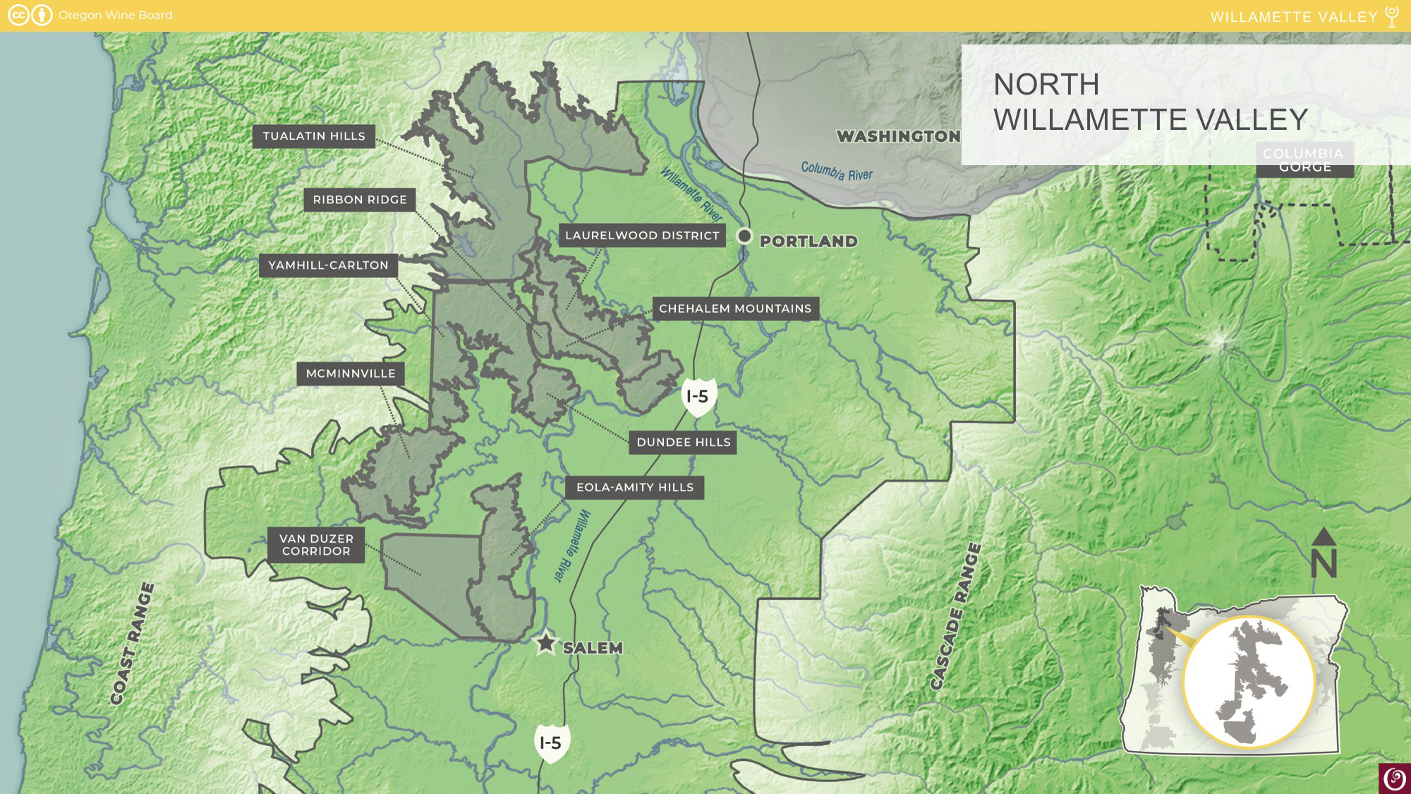 North Willamette Valley in Oregon
